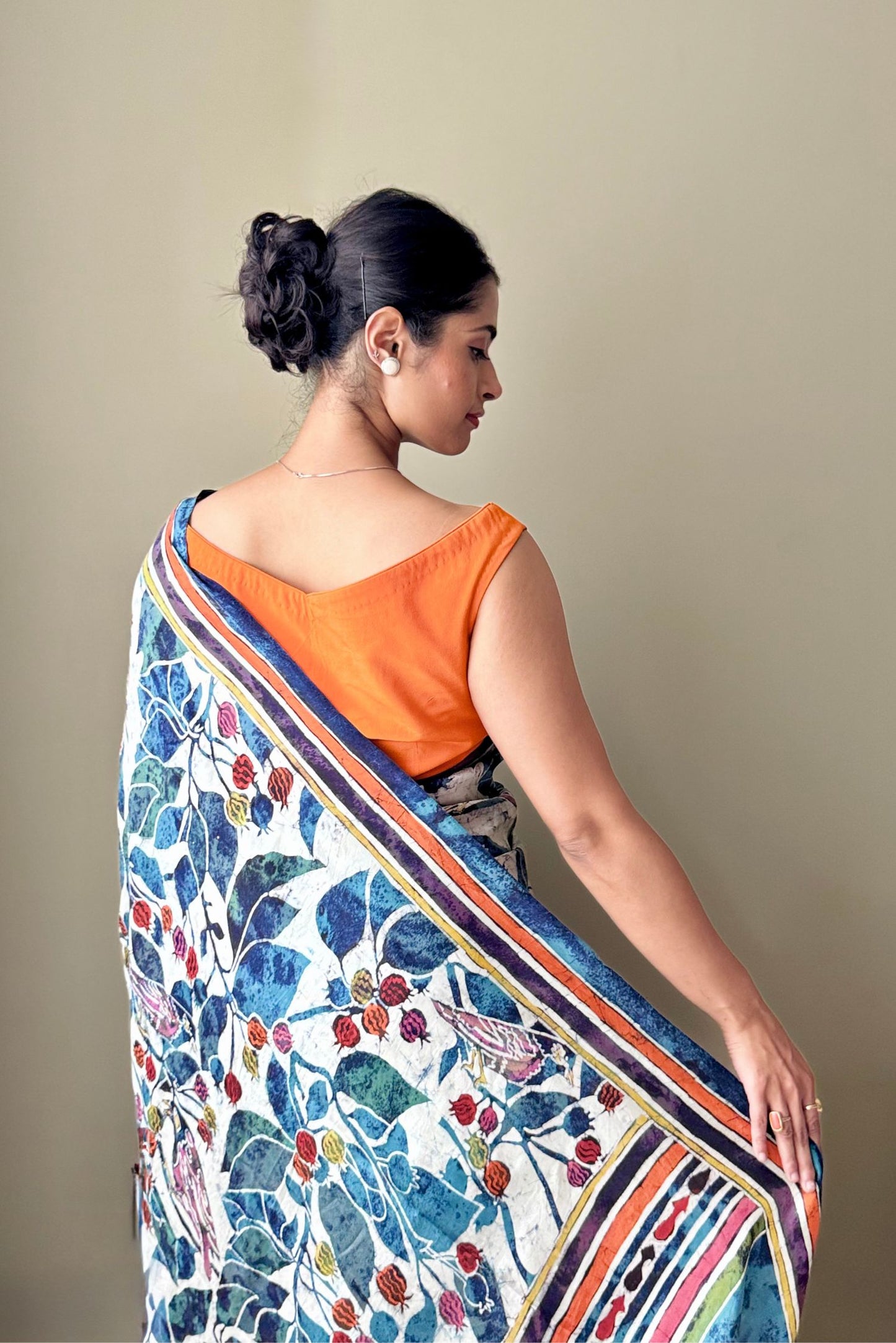 Indigo Garden Silk
