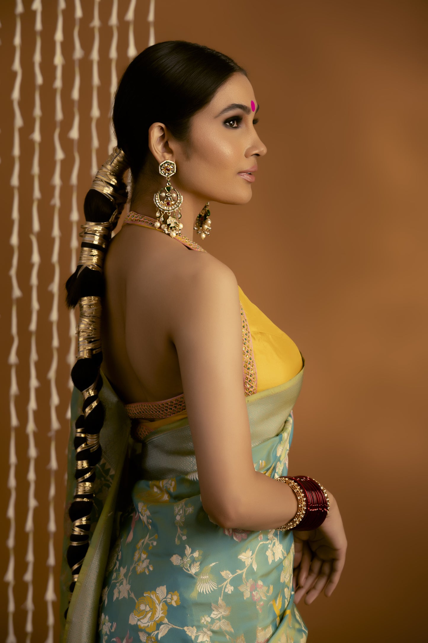 Green Rose Booti Banarasi
