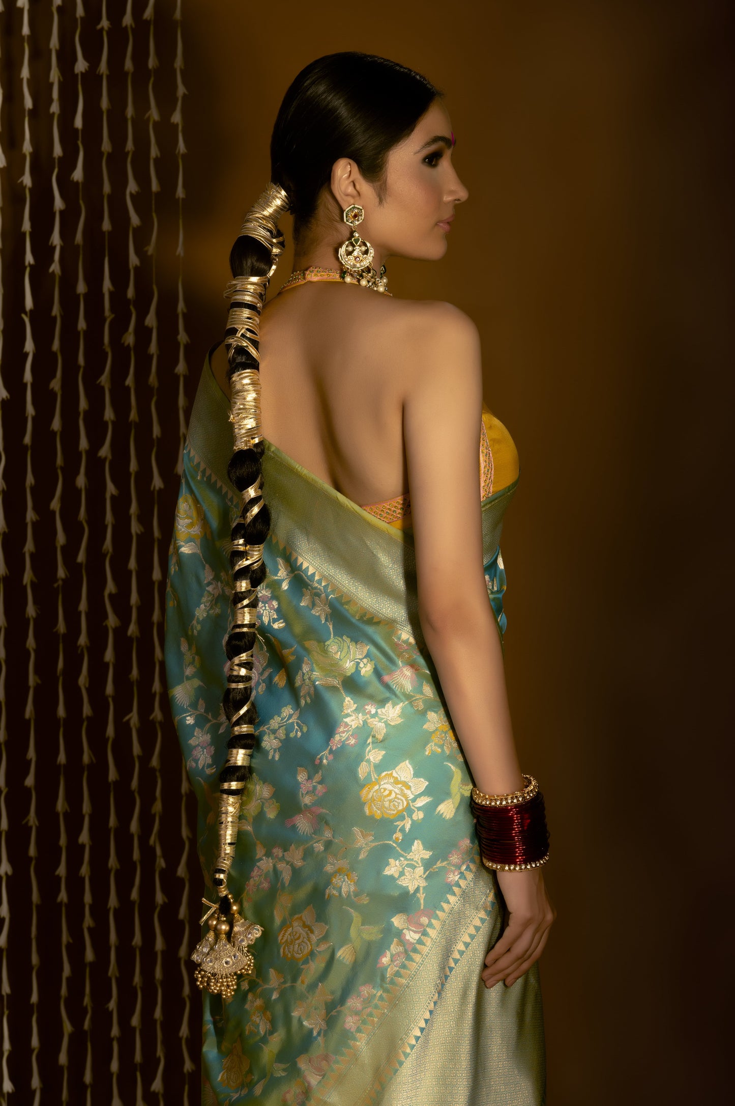 Green Rose Booti Banarasi